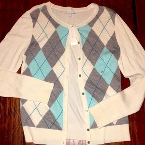 New NY&CO Argyle Pattern Cardigan